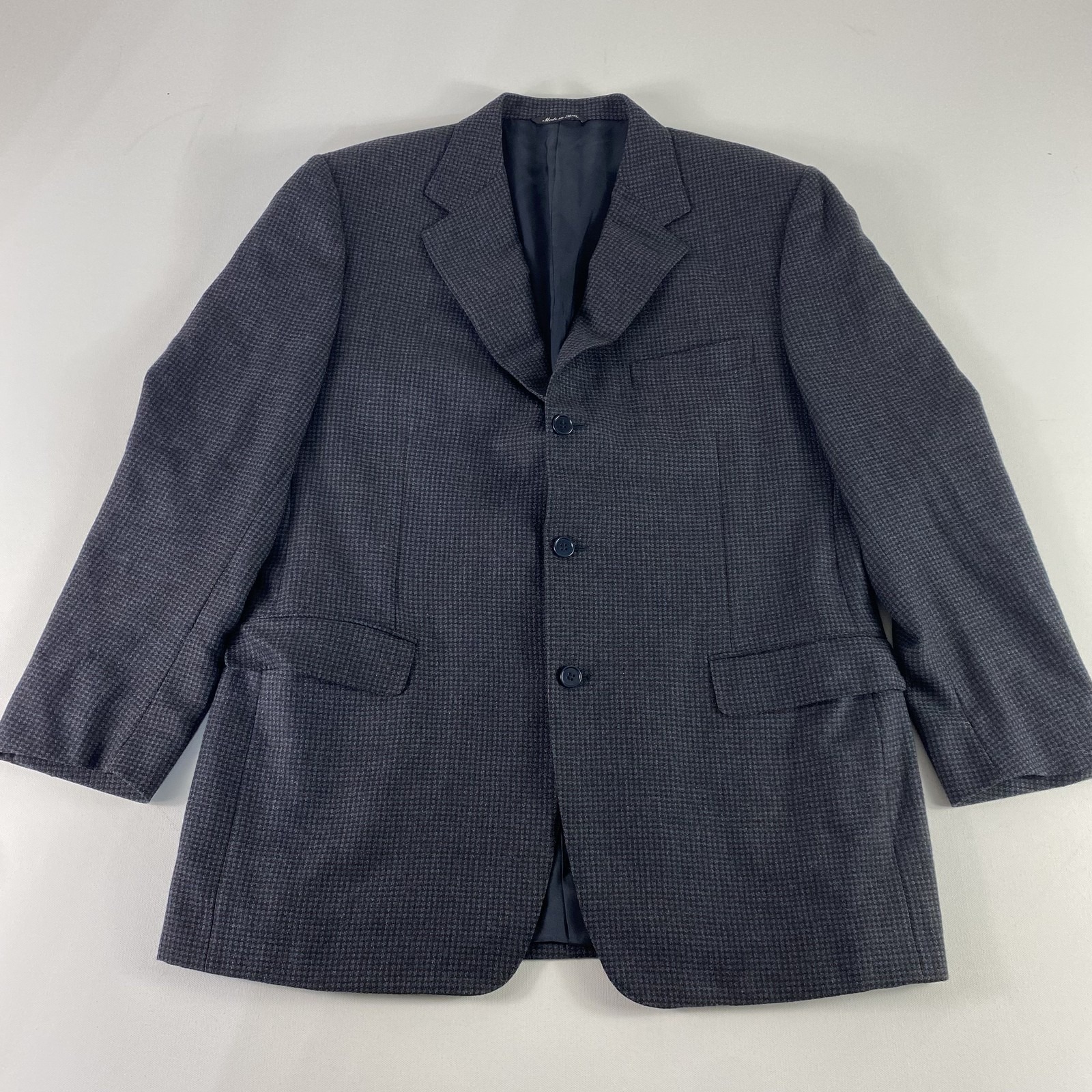 Canali Blazer Mens 44r Blue Wool Made In Italy Sport Coat Jacket Classic
